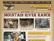 Tablet Screenshot of mountainriverranch.com